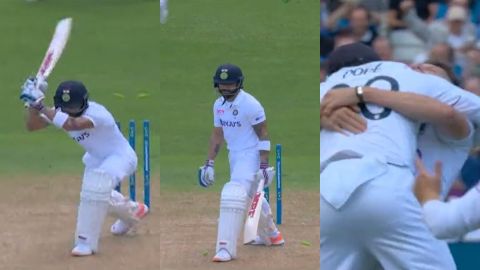 Cricket Image for WATCH: Virat Kohli's Yet Another 'Unlucky' Dismissal; Matty Potts Gets The Big Wic