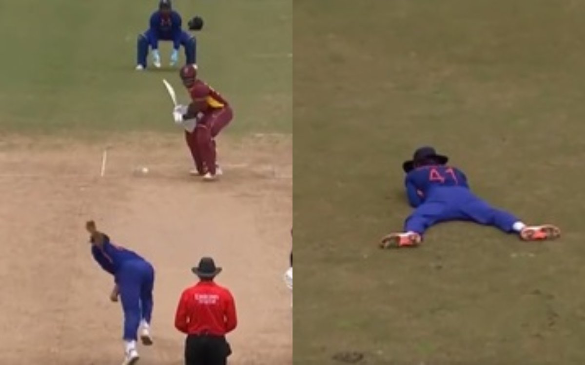 Cricket Image for VIDEO : मिसाइल की तरह जा रही थी गेंद, रास्ते में आ गए श्रेयस अय्यर