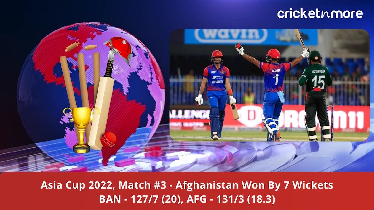 Afghanistan Beat Bangladesh By 7 Wickets