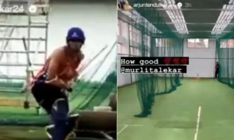 मुंबई टीम छोड़ गोवा पहुंचे अर्जुन तेंदुलकर ने शुरू प्रैक्टिस, जमकर की बल्लेबाजी,देखें VIDEO