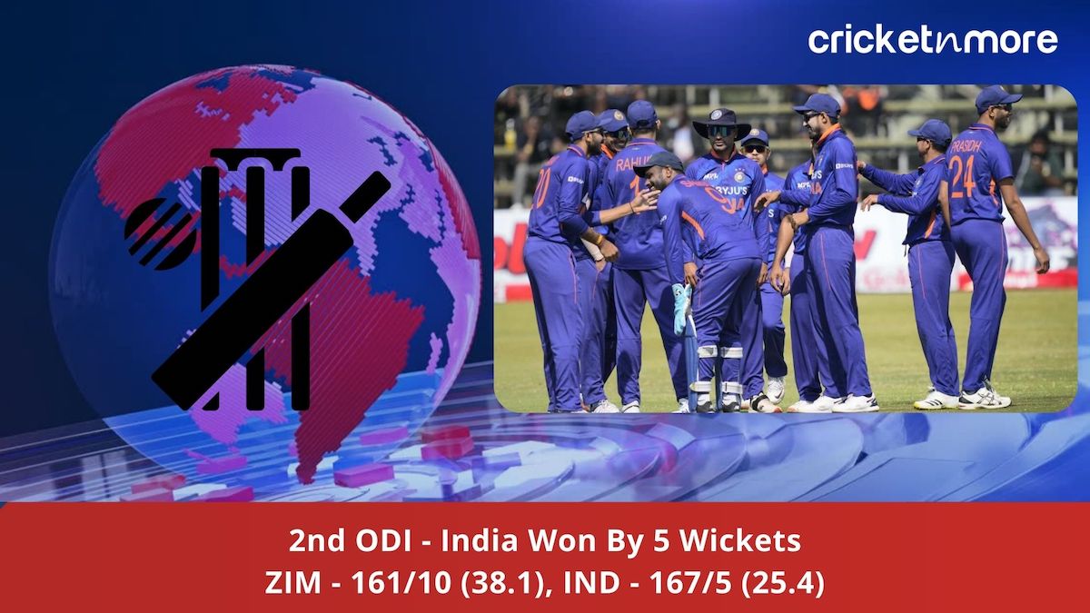 India Beat Zimbabwe By 5 Wickets In 2nd ODI
