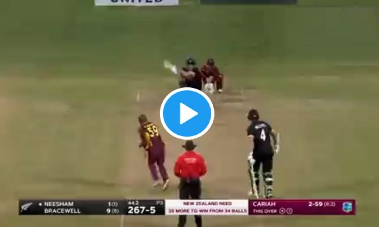 Jimmy Neesham 34 Runs innings in 11 balls in third odi vs West Indies