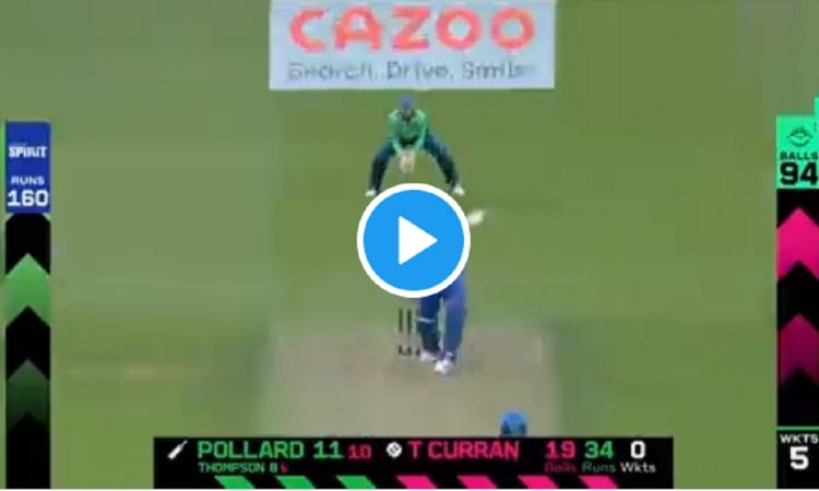  Kieron Pollard one handed shot in the second match of The Hundred Watch Video