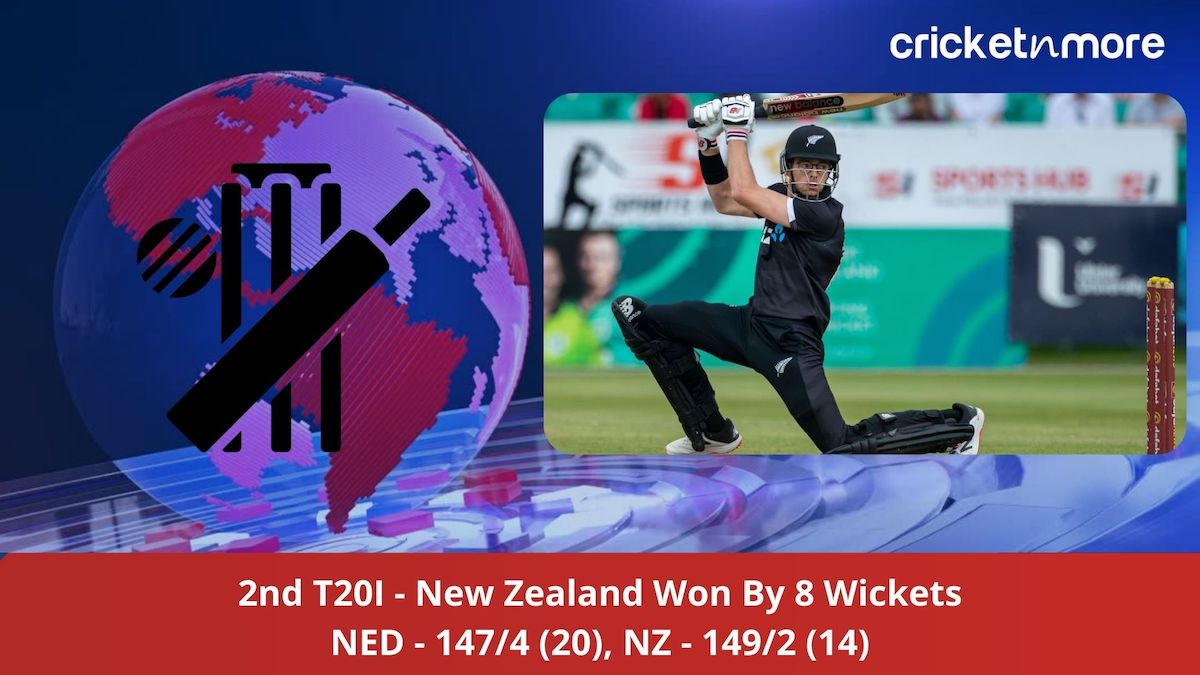 New Zealand Beat Netherlands by 8 wickets in 2nd T20I