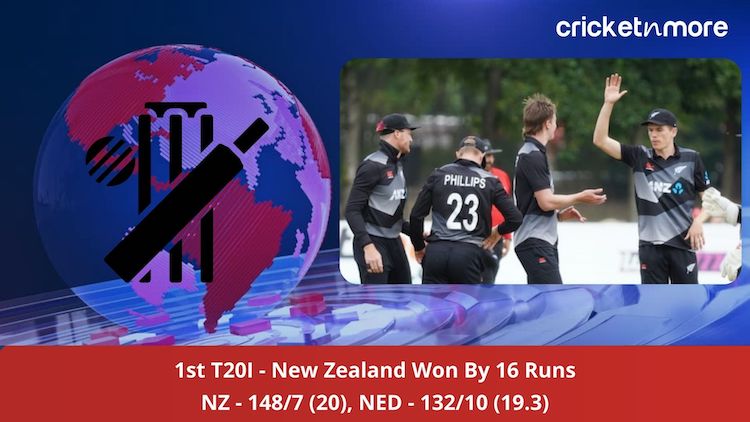 New Zealand Beat Netherlands By 16 Runs In First T20I
