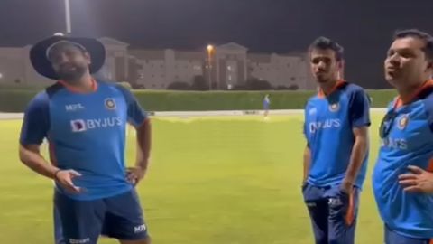 Cricket Image for Rohit Sharma Scoffs At Journalist Who Commented On Yuzvendra Chahal Personal Life