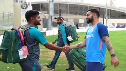 Cricket Image for India And Pakistan Fans Replies On Virat Kohli Babar Azam Photo