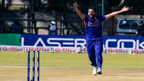 Deepak Chahar addressed a press conference after the first ODI against Zimbabwe