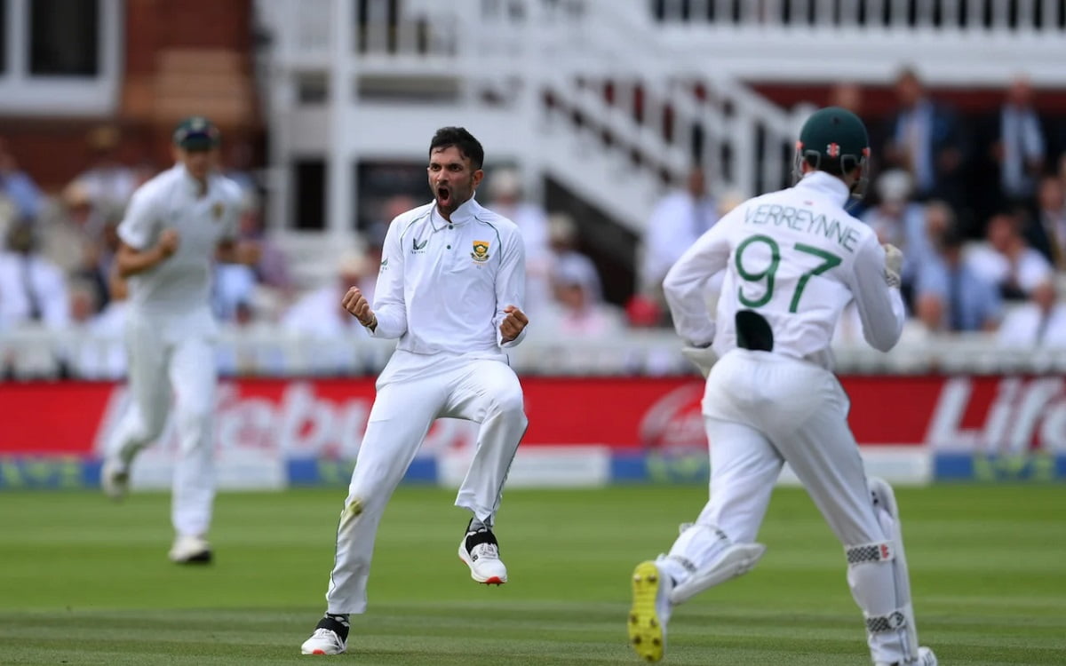 Cricket Image for Keshav Maharaj Strengthens South Africa In 1st Test Against England; England Score