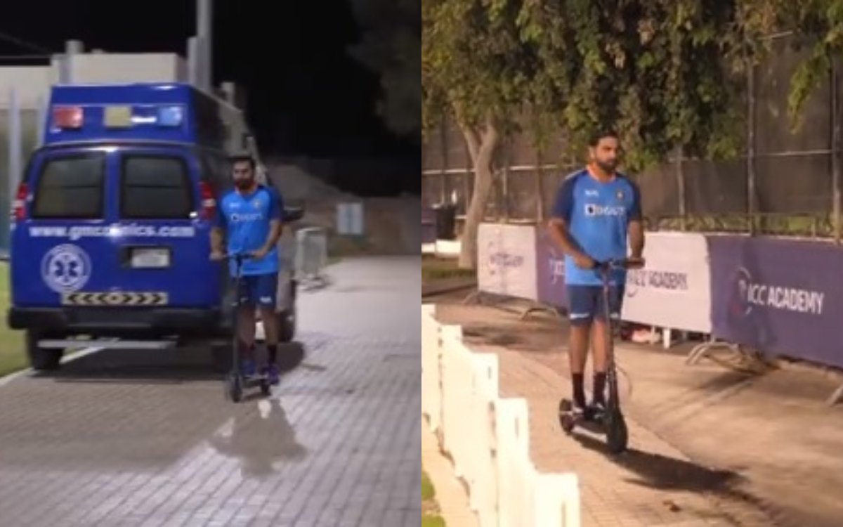 Cricket Image for VIDEO : रोहित शर्मा ने छोटे बच्चे की तरह चलाया स्कूटर, फैंस बोले- 'गिर मत जाना कि 