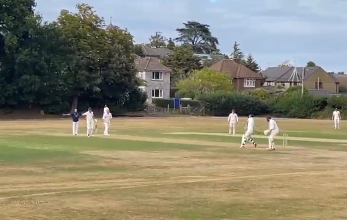Cricket Image for umpiring blunder in village cricket watch funny video Barmy Army
