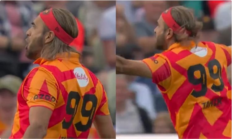 Cricket Image for WATCH: Imran Tahir Breaks Into Yet Another Emphatic Celebration; 43-Year Old Goes 