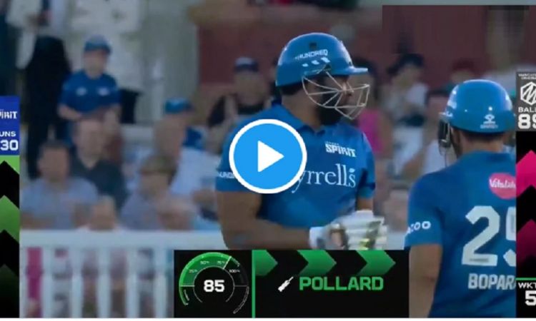 WATCH: Kieron Pollard Destroys Opposition At A Strike Rate of 309 In His 600th T20 Match