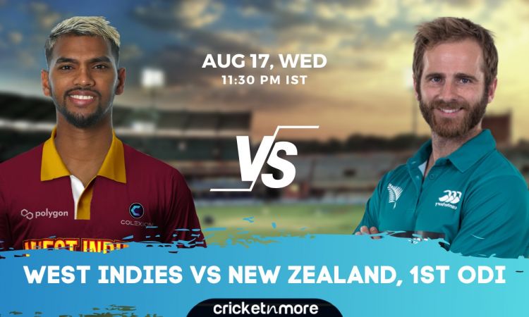 Cricket Image for West Indies vs New Zealand 1st ODI - Cricket Match Prediction, Fantasy XI Tips & P