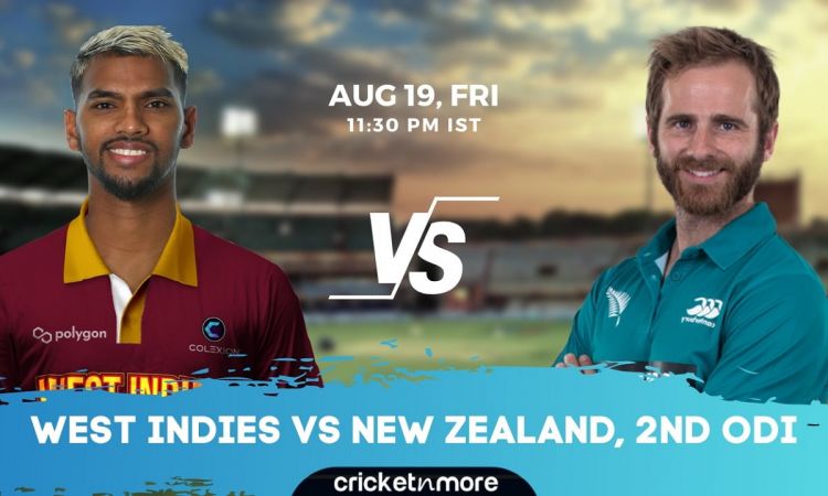 Cricket Image for West Indies vs New Zealand 2nd ODI - Cricket Match Prediction, Fantasy XI Tips & P