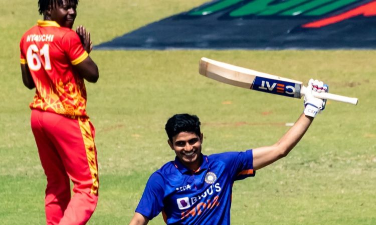Cricket Image for ZIM vs IND: Shubman Gill's Maiden International Ton Takes India To 289/8 Against Z