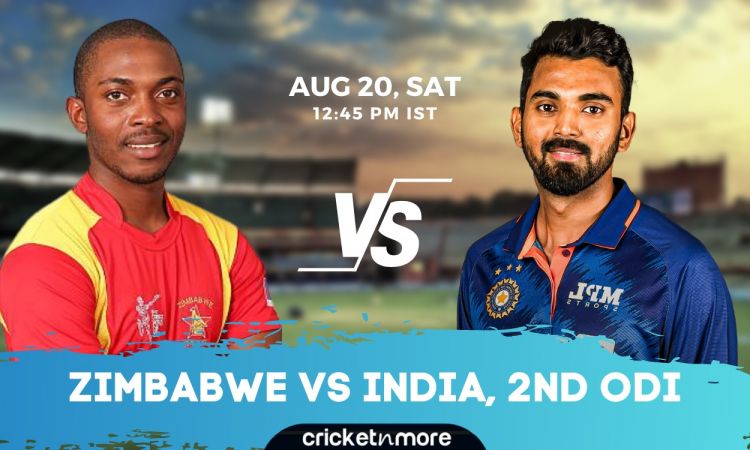 Cricket Image for Zimbabwe vs India, 2nd ODI - Cricket Match Prediction, Fantasy XI Tips & Probable 