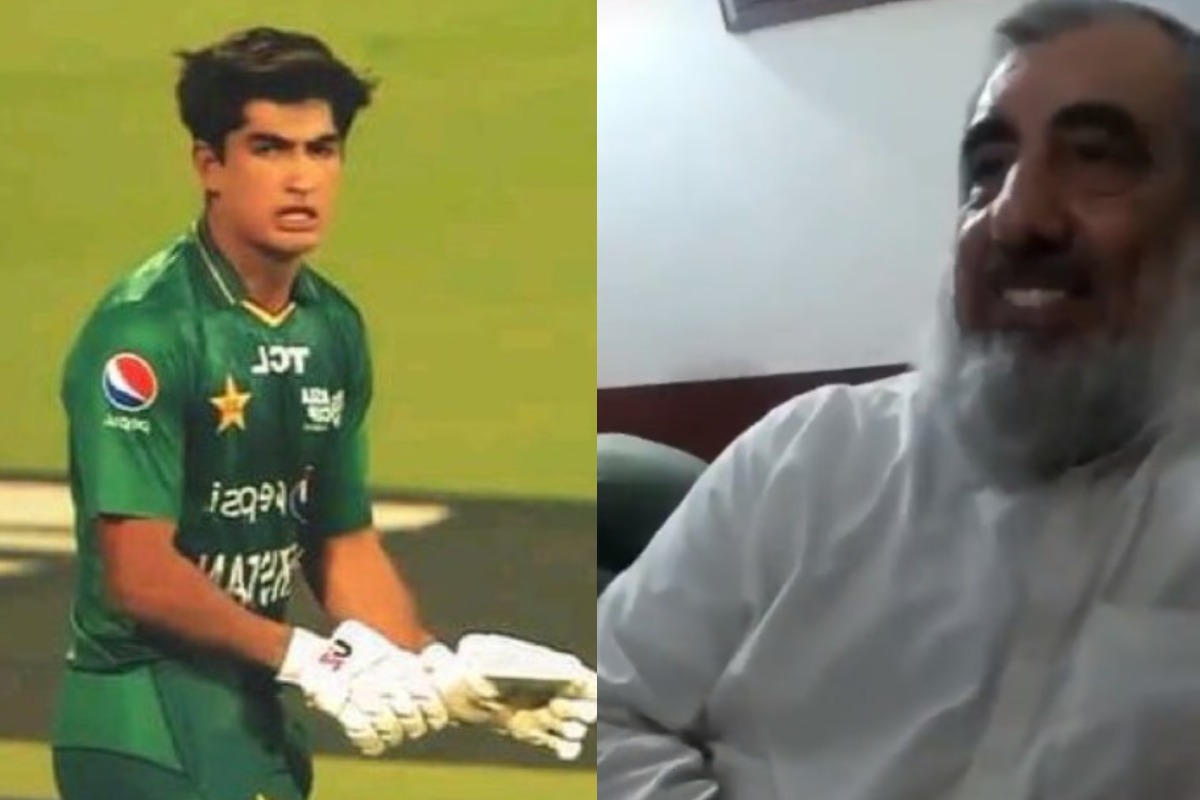 Cricket Image for Naseem Shah Father Reaction After Winning The Match Against Afghanistan