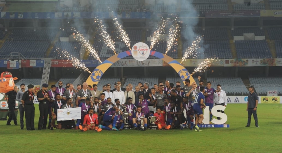 Durand Cup winners Bengaluru FC celebrated with Trophy at Salt Lake Stadium in Kolkata