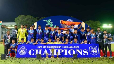 Cricket Image for India thrash Nepal 4-0 to lift SAFF U-17 Championship title