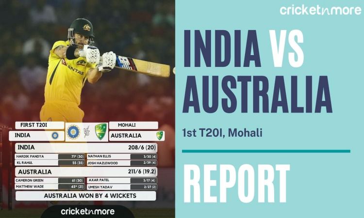 IND vs AUS 1st T20I:  Matthew Wade's Cameo helps Australia beat India by 4 wickets