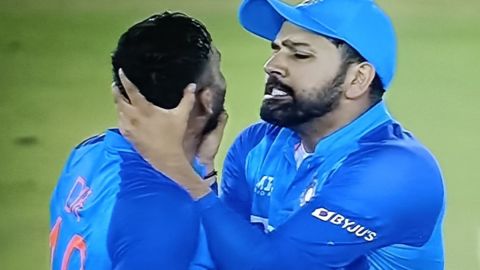 Cricket Image for India Vs Australia Rohit Sharma Animated Chat And Funny Fight With Dinesh Karthik