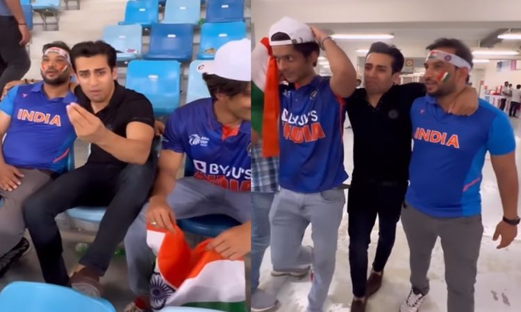 Cricket Image for Maro Mujhe Maro Guy Momin Saqib Video With Indian Fans Viral 