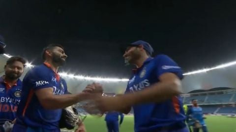 Cricket Image for Virat Kohli Saying Abhi Hai Cricket Baaki To Bhuvneshwar Kumar 