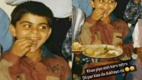 Cricket Image for Virat Kohli Shares Childhood Picture On Instagram Story 