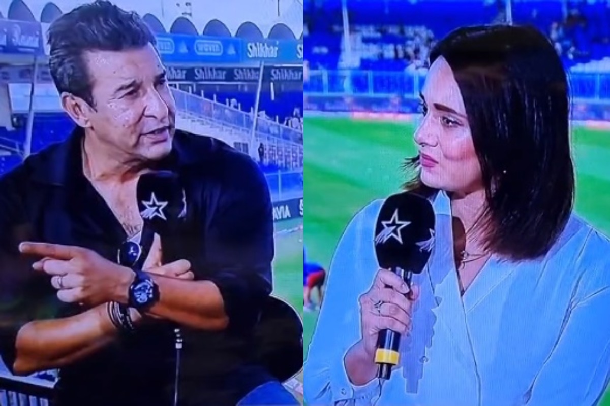 Cricket Image for Wasim Akram Irritated By Mayanti Langer Question