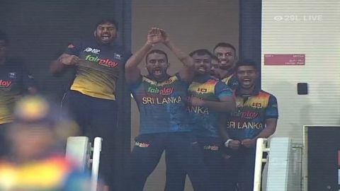  Watch: Sri Lanka All-Rounder Chamika Karunaratne Celebrates Win Over Bangladesh With “Nagin Dance” 