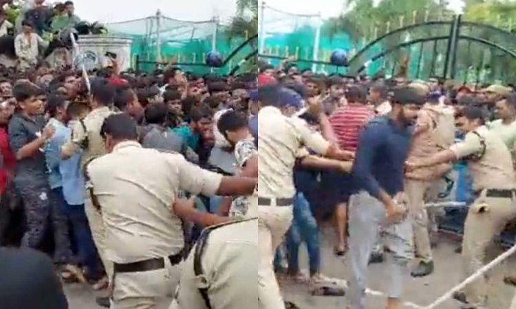 India Vs Australia Hyderabad T20i Fans And Police Indulge In Lathicharge For Tickets