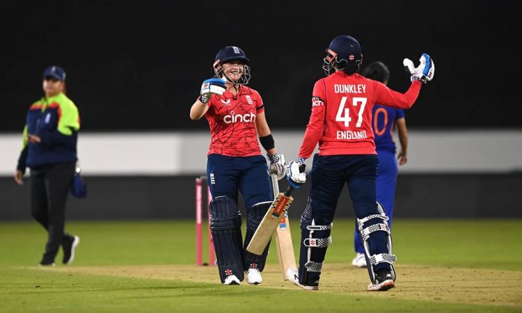 Cricket Image for England Women's Beat India By Nine Wickets In The First T20I