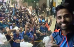 Indian Cricket Team Gets Rousing Welcome At Thiruvananthapuram Airport