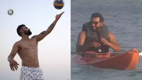 Virat, Rohit join others as Indian cricketers enjoy day off playing beach volleyball in Dubai