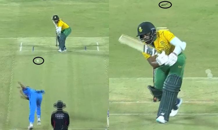 Cricket Image for हवा में लहराई चाहर की गेंद, भौचक्के रह गए बावुमा; देखें VIDEO