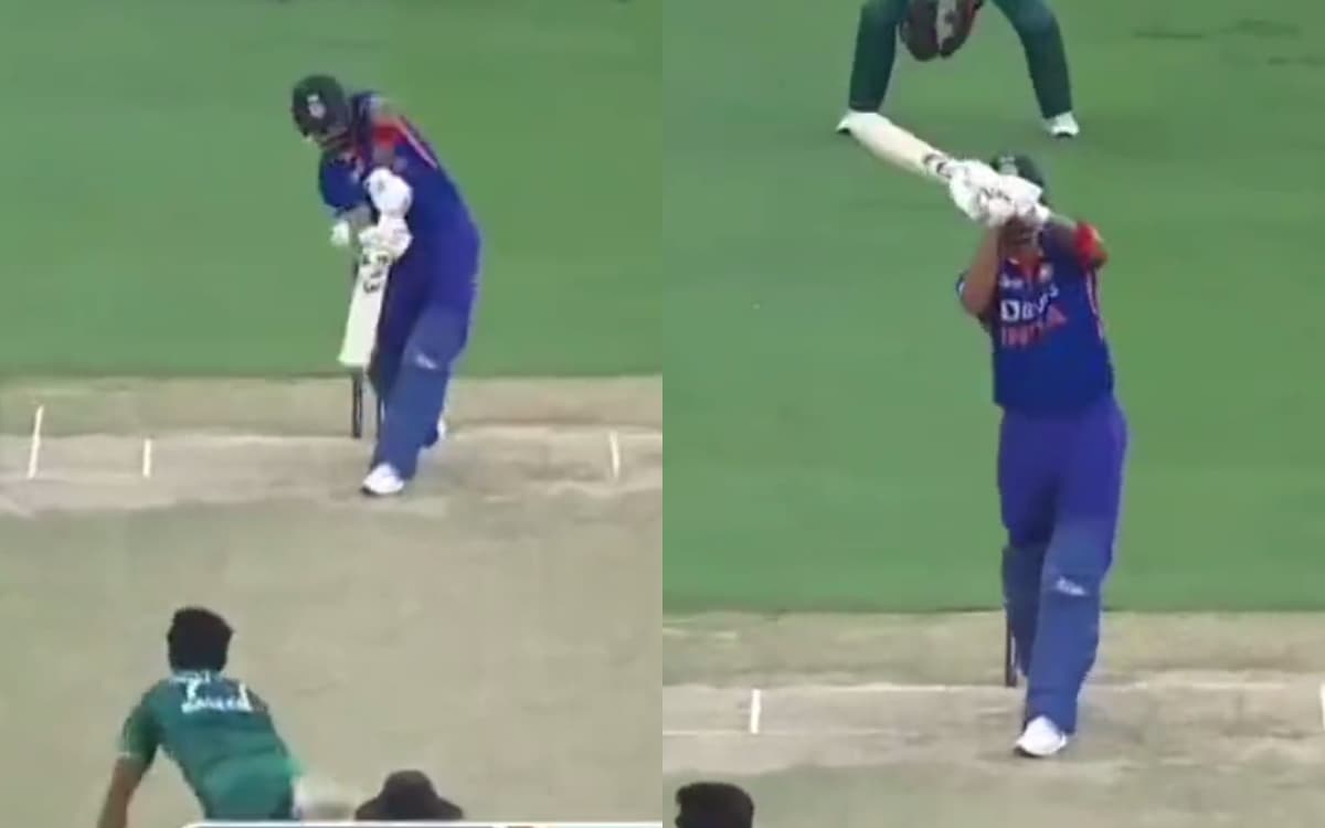 Cricket Image for राहुल बना धोनी, आग उगलती गेंद पर खडे़-खड़े मारा हेलीकॉप्टर शॉट