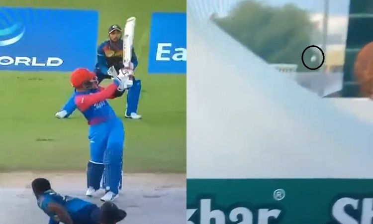 Cricket Image for VIDEO: रहमानुल्लाह ने बेरहमी से की लंकाई गेंदबाज़ों की पिटाई, छक्का जड़कर गेंद को 