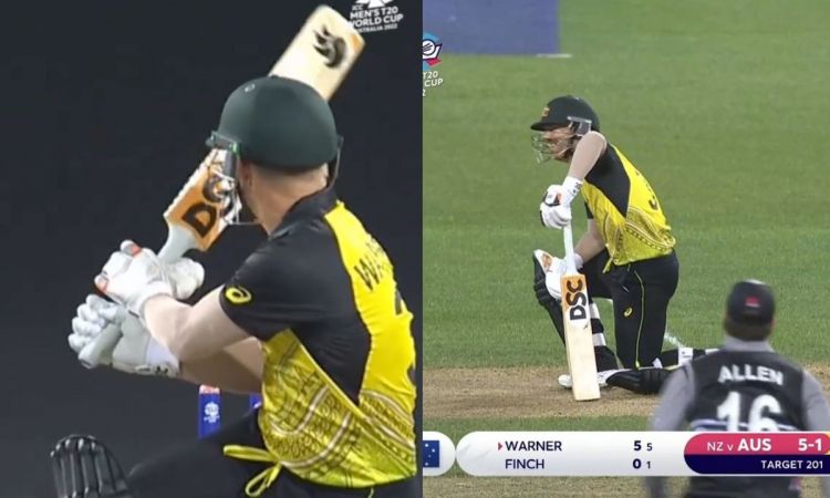 Cricket Image for VIDEO : डेविड वॉर्नर की किस्मत ने दिया धोखा, दो बार बैट लगा और हो गए बोल्ड