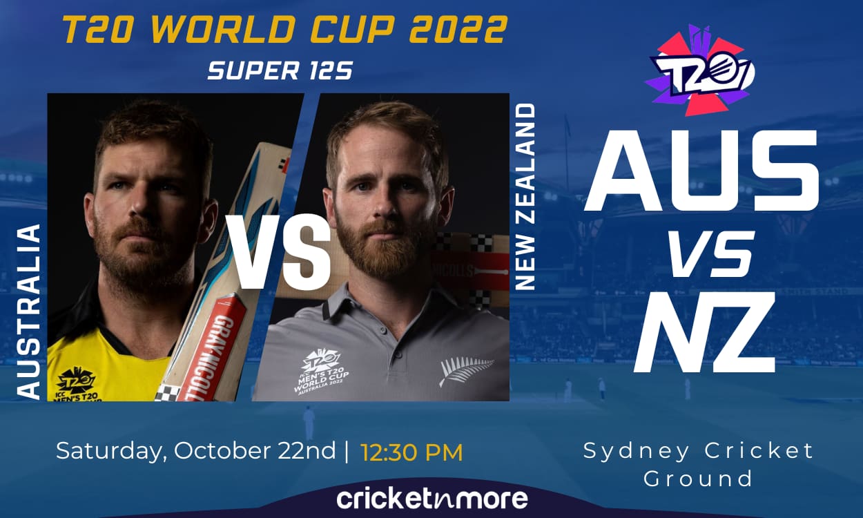 Cricket Image for Australia vs New Zealand, T20 World Cup, Super 12 - Cricket Match Prediction, Wher
