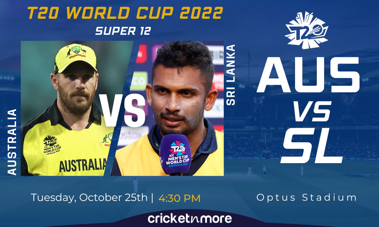 Cricket Image for Australia vs Sri Lanka, T20 World Cup, Super 12 - Cricket Match Prediction, Where 
