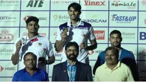 National Open Athletics Manu improves record three times in javelin throw