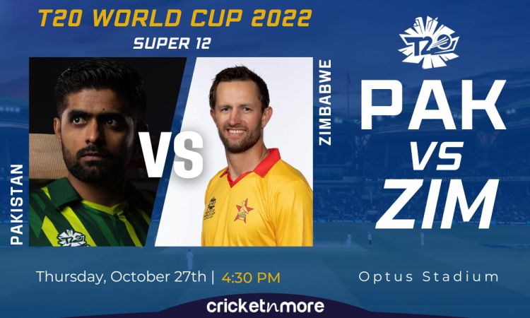 Cricket Image for Pakistan Vs Zimbabwe, T20 World Cup, Super 12 - Cricket Match Prediction, Where To