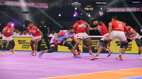 PKL 9: Jaipur Pink Panthers beat Gujarat Giants, record hat-trick of victories