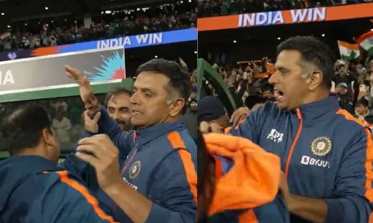 Cricket Image for Rahul Dravid Reaction After India Win Vs Pakistan