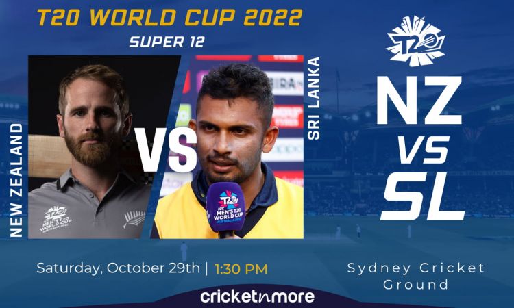 Cricket Image for New Zealand vs Sri Lanka, T20 World Cup, Super 12 - Cricket Match Prediction, Wher