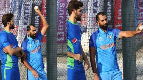 Cricket Image for T20 World Cup Shaheen Afridi Chat With Mohammed Shami Goes Viral