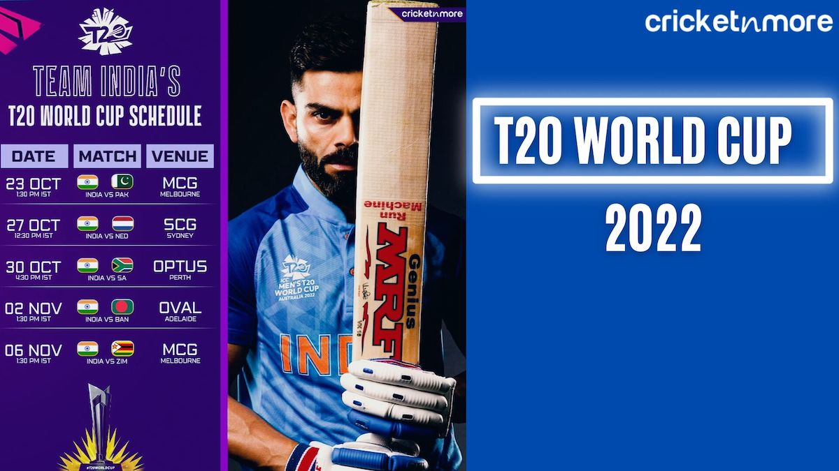 T20 World Cup 2022 - Complete Schedule Of Team India