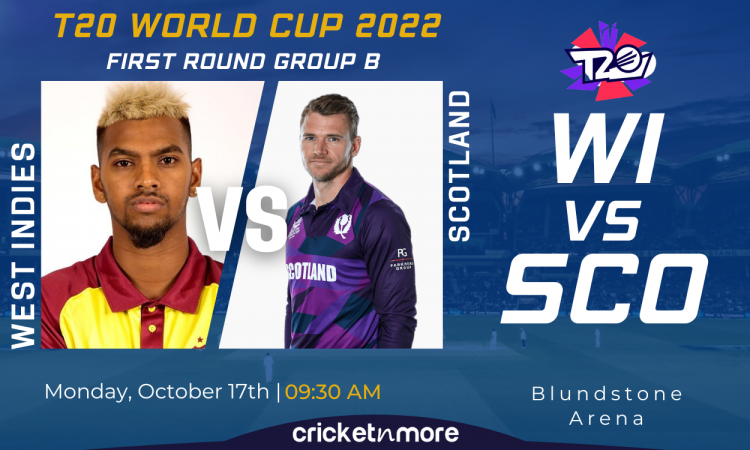 Cricket Image for West Indies vs Scotland, T20 World Cup, Round 1 - Cricket Match Prediction, Where 