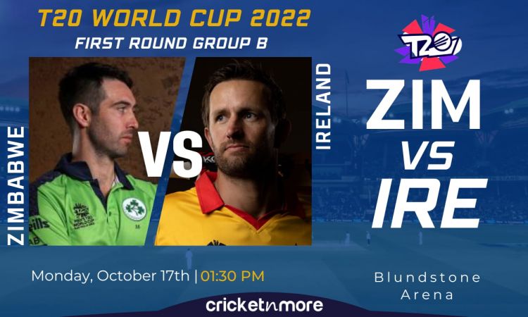 Cricket Image for Ireland Vs Zimbabwe, T20 World Cup, Round 1 - Cricket Match Prediction, Where To W